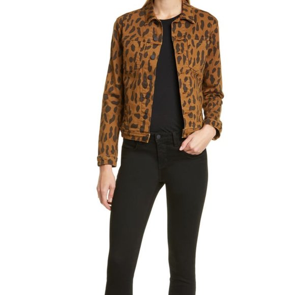 L’AGENCE NEW! Celine Cheetah Print Denim Jacket Size XS  MSRP $365 - Picture 2 of 9